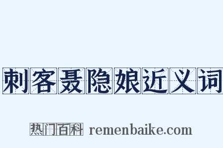 刺客聂隐娘近义词是什么意思的图片